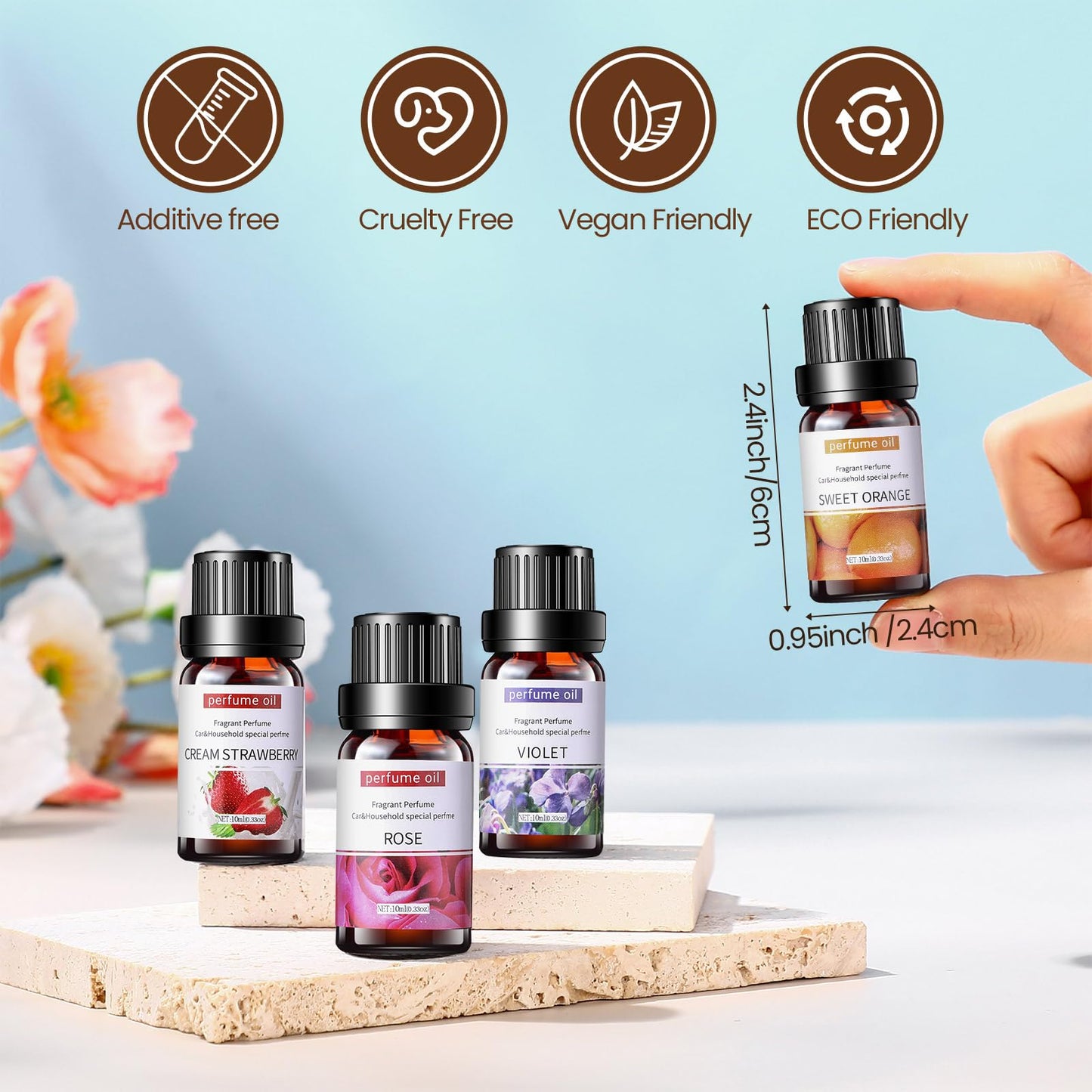 Nuanchu 26 Pcs Essential Oils Set 10ml Fragrance Oil Aromatherapy Kit for Diffuser Humidifier Aromatherapy-Oils for Candle Bath Bombs Making