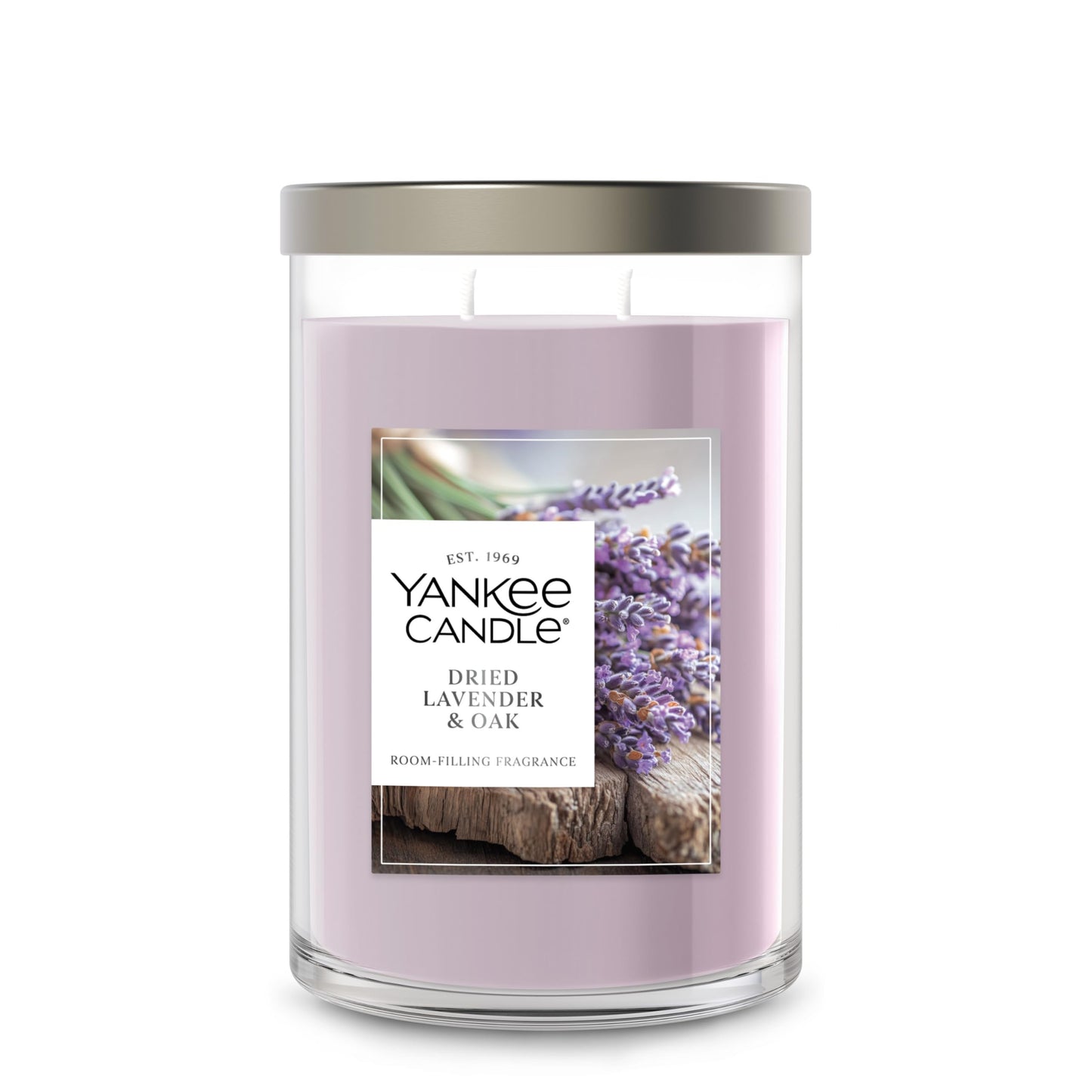 Yankee Candle Large Tumbler Scented Candle with up to 80 Hour Burn Time, Premium Plant Wax Blend for Consistent Burn, 20 oz Tumbler Candle with Room Filling Fragrance, Dried Lavender & Oak