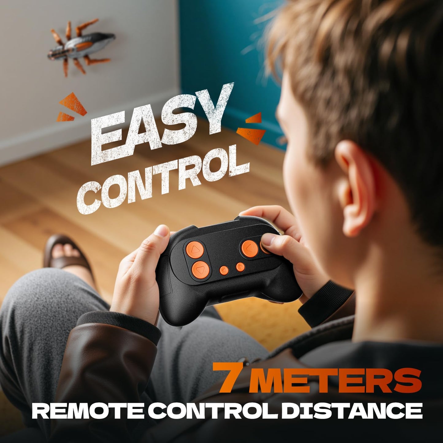 MOBI ONE Wall Climbing Remote Control Toys, Prank Toys with Rechargeable Indoor Wall Toy, Kids Toy for Kids Ages 3 and up