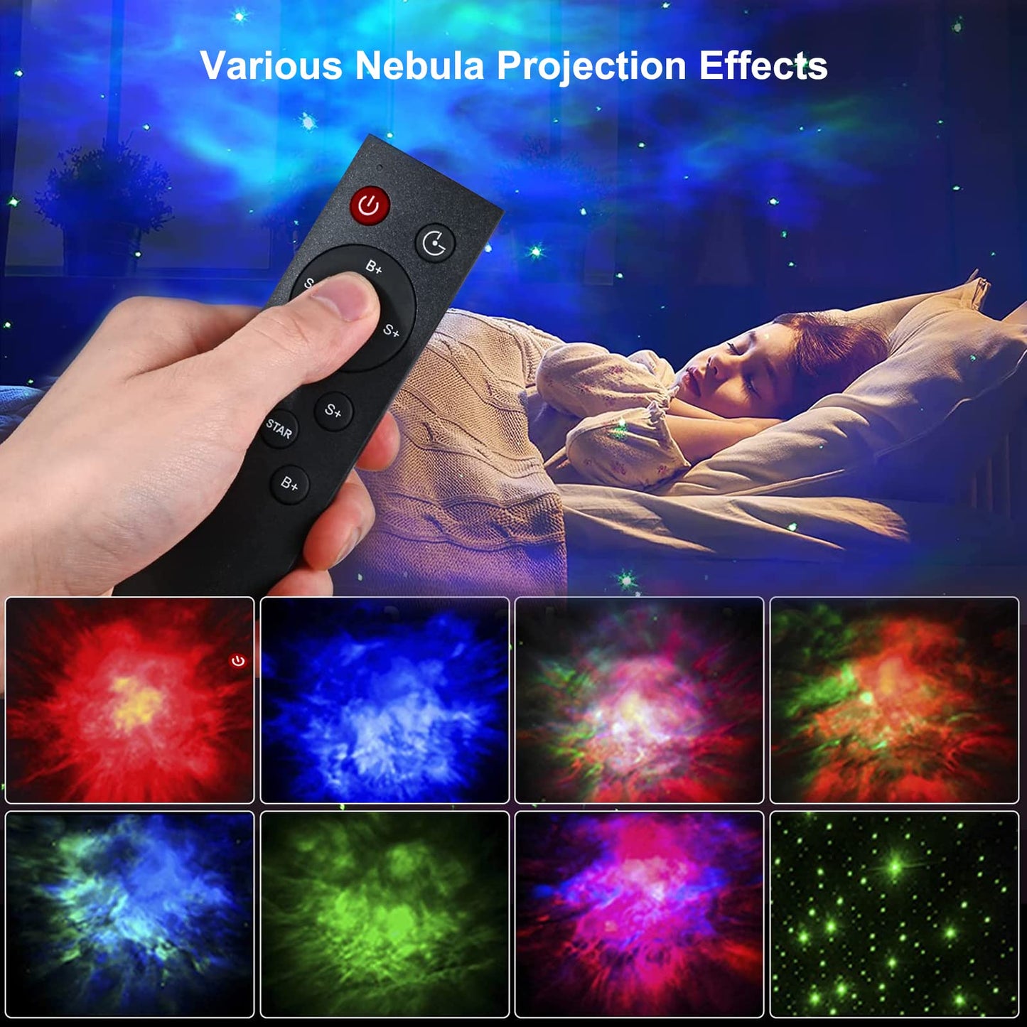 Gemmac Astronaut Galaxy Projector, Nebula Galaxy Projector Star Night Light Ceiling LED Star Projector Lamp with Timer and Remote Control for Adults Bedroom Party Birthday Decorations Gifts