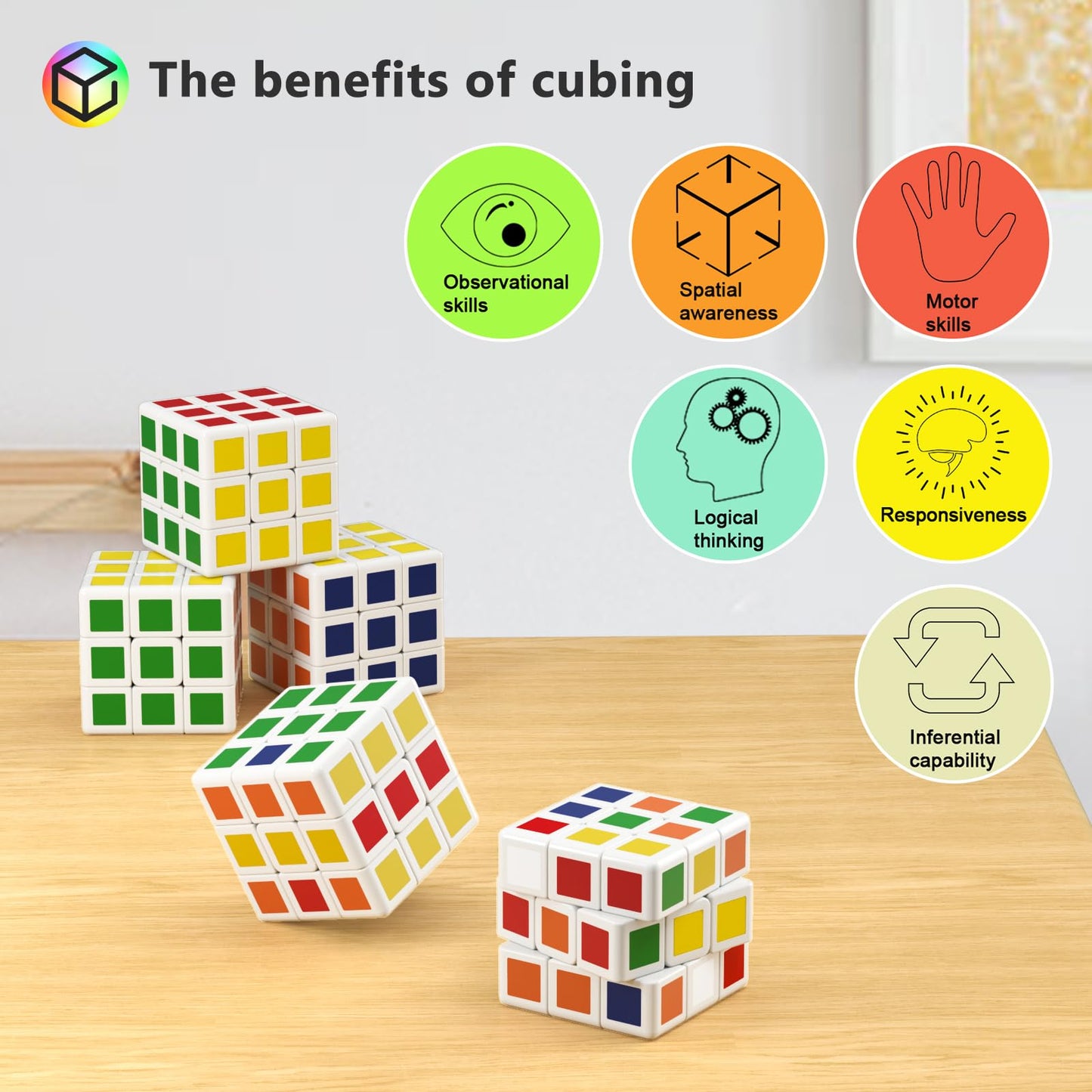 TBFUNNY 32 Pack Mini Cube Puzzle Party Favors for Kids, 1.18in 3x3x3 Magic Cube Toy for Student School Rewards Classroom Prize Goodie Bag Stuffers, Gift for Birthday Valentines Easter Christmas