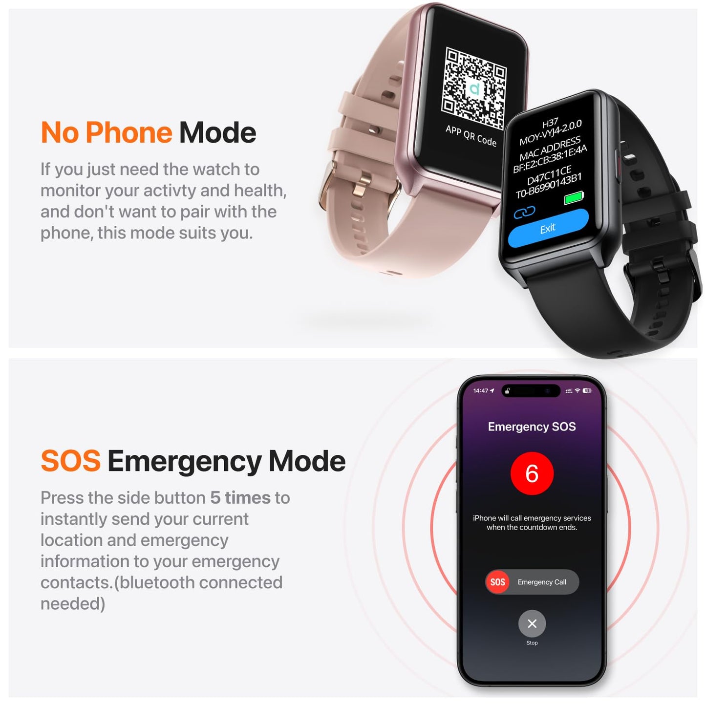 Smart Watch Fitness Tracker with Make Call 24/7 Heart Rate Blood Pressure Sleep Monitor, 100+ Sports Modes, Calorie Step Counter for Walking, IP68 Waterproof, Smart Watches for Women Men