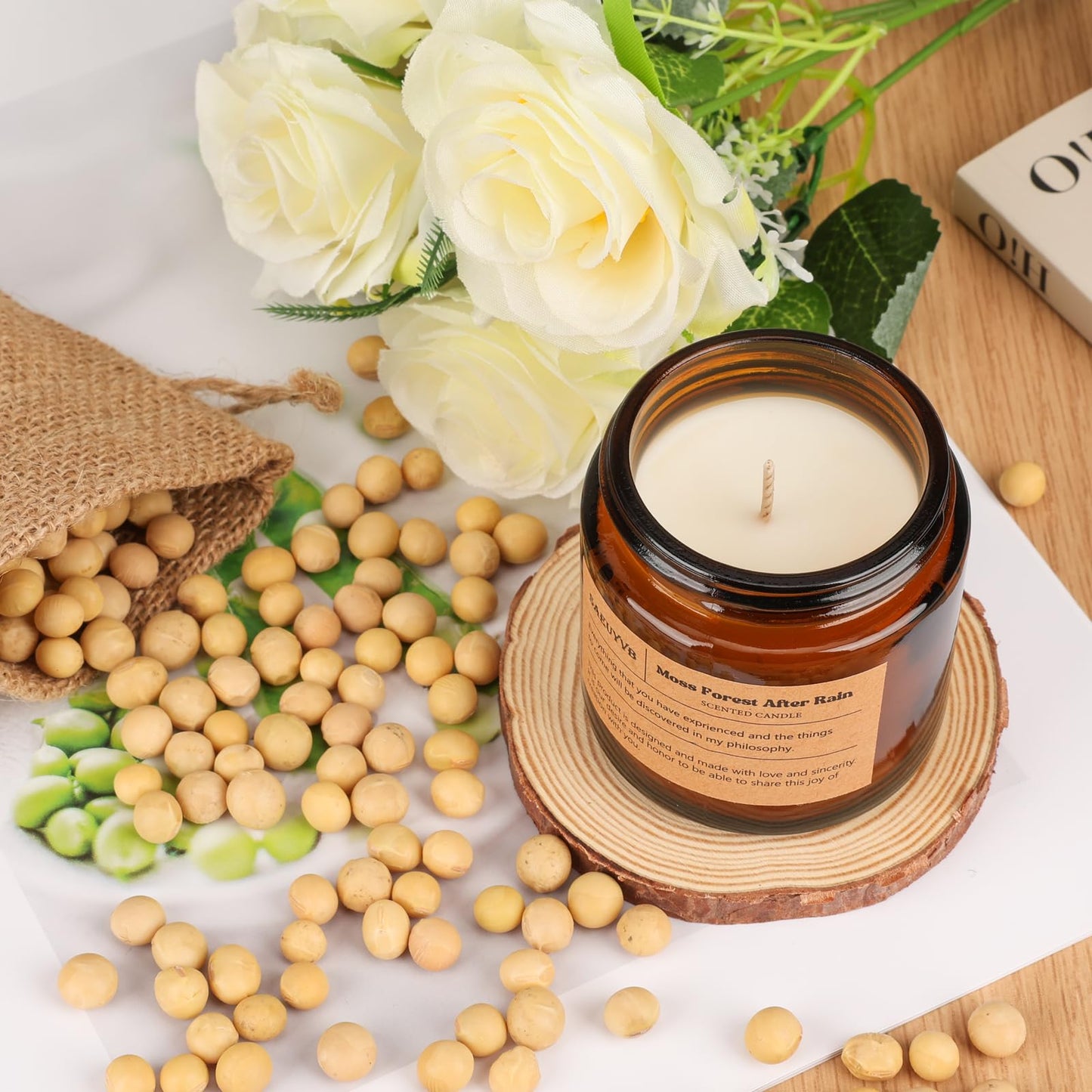 12 Pack Candles for Home Scented,Scented Candles Gift Set for Women,Natural Soy Wax Amber Jar Candle Set for Men,Aromatherapy Candle for Birthday,Mother's Day,Father's Day,Anniversary