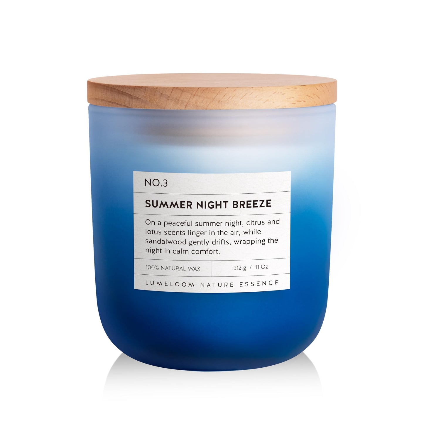 LUMELOOM Summer Night Breeze Scented Candle, 11oz Aromatherapy Soy Wax Candles for Home Scented, Long Lasting, Fathers Day, Fruits, Flower, Wood Scent Gift for Men, Women, Relaxation & Stress Relief