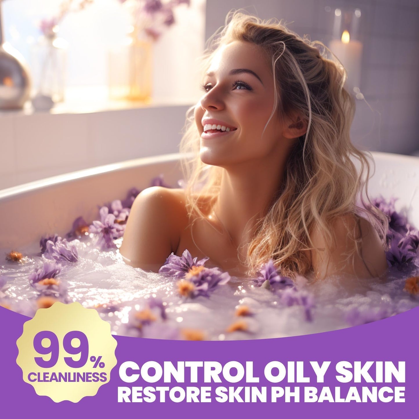 Spa Gifts for Women - Spa Luxetique Bath Baskets for Women, 8 Pcs Lavender Bath Sets with Bubble Bath, Lotion, Birthday Sets, Mothers Day Gifts for Mom