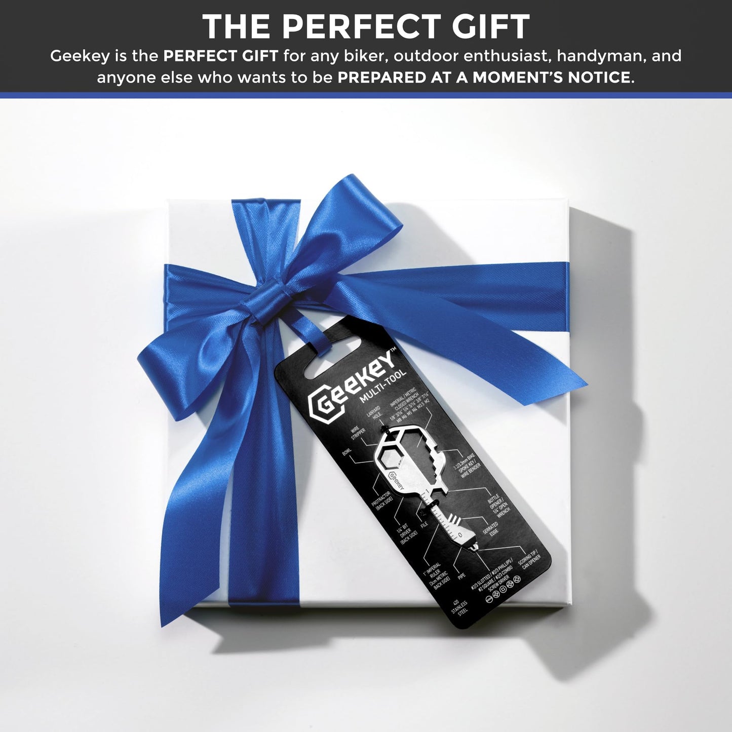 Geekey Keychain Multitool – EDC Tool with 16+ Functions | Small Bottle Opener keychain with Screwdriver, Wrench, and Box Cutter for Travel, Outdoor, and Everyday Use – TSA Safe