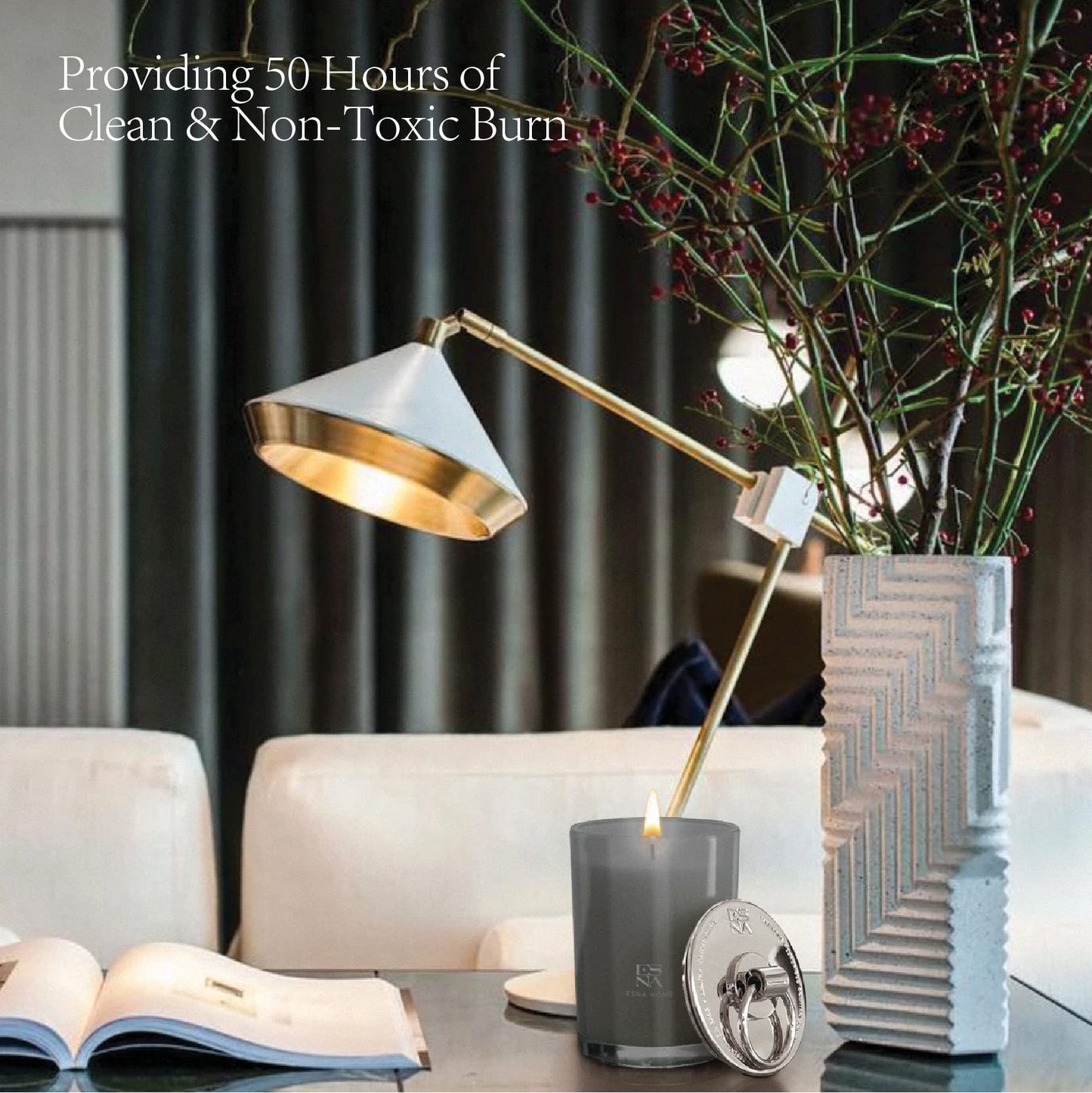 Luxury Christmas All Natural Scented Candles | 8.8oz 50 Hours Burn Lemongrass Soy Candles | Xmas Gifts for Her/Women Who Has Everything | Holiday Metal Lid Candle Housewarming Gift