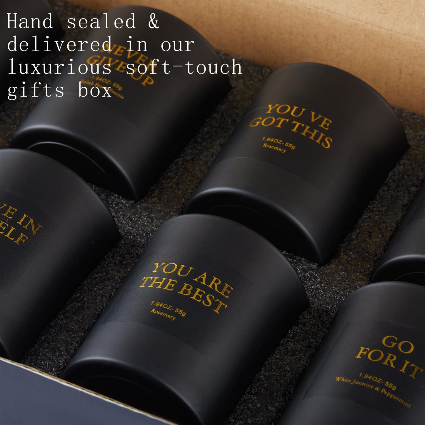 10 Pcs Motivational Aromatherapy Scented Candle Set Soy Wax Candles with Essential Oils Inspirational 4.4oz Scented Candles Gift Set for Women Mother Teacher Employee Christmas Birthday Gifts