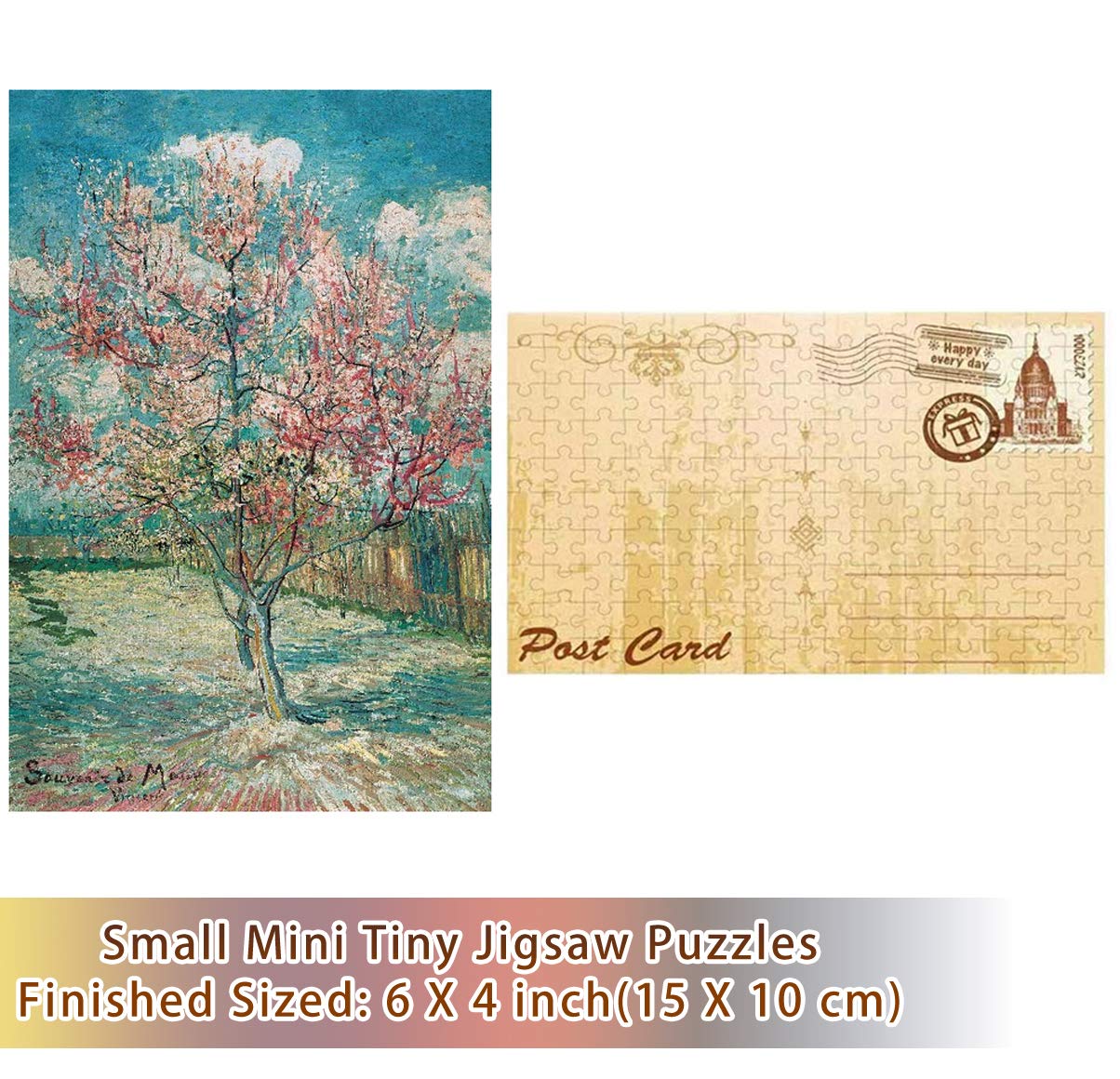 3 Pack Mini Jigsaw Puzzles 150 Pieces for Adults Small Jigsaw Puzzle 6 x 4 Inches House Entertainment Toys Home Decor Puzzles