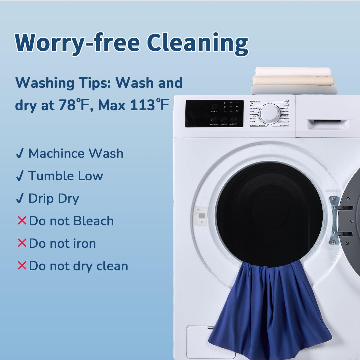 Cooling Pillow Cases for Hot Sleepers and Night Sweats, Ice Cool Pillowcases Standard Size Set of 2 for Hair Skin Silky Luxury Cover with Envelope Closure, Dorm Essentials for Deco,Royal Blue, 20"x26"