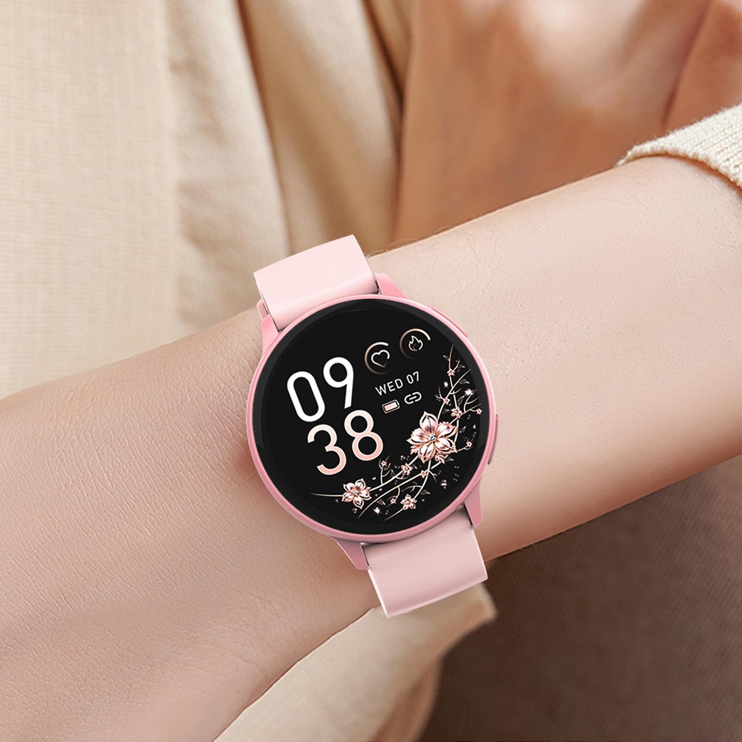 Blintok Smart Watch for Men Women Fitness Tracker with 100+ Sport Modes,Activity Trackers for iOS/Android Waterproof/Heart Rate/Sleep/Steps Monitor/Pedometer Monitor Monitor (Pink)