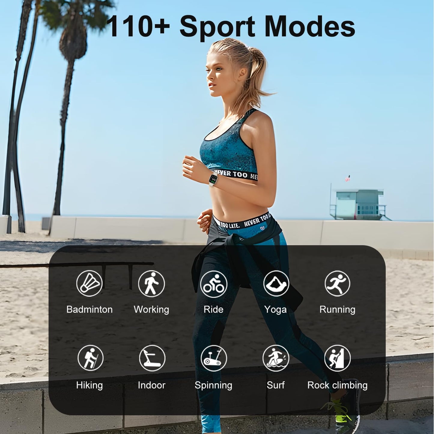 Smart Watches for Women Men Fitness Tracker Watch 2.04 HD Screen Sport Watch with ChatGpt AI Voice 3 Bands Step Counter 24/7 Heart Rate Sleep Monitor Smartwatch for Android iOS (Silver)