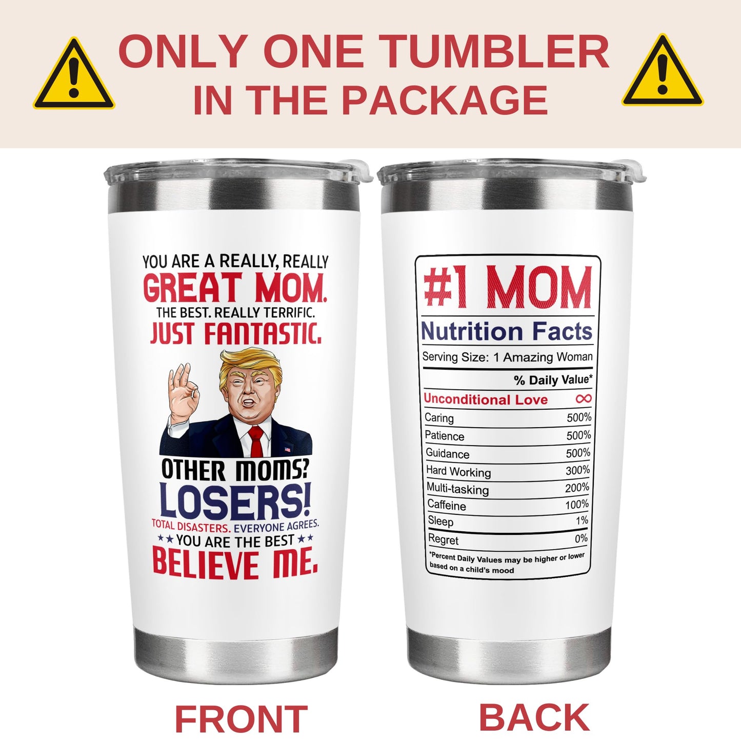 UMACVN Gifts for Mom from Daughter Son - Christmas Gifts for Mom Wife - Birthday, Christmas, Valentines Day Gift for Moms - Gift for Mama, Moms, Mother - 20 Oz Stainless Steel White Tumbler