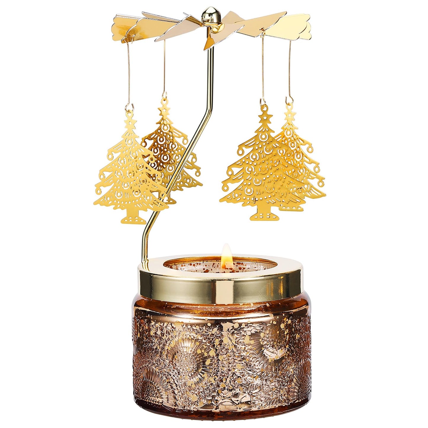 Christmas Gifts for Women, Candle Gifts for Mom Daughter Sister Wife, Unique Gift for Friend Women Rotatable Scented Candles Gift for Anniversary (Christmas Tree)