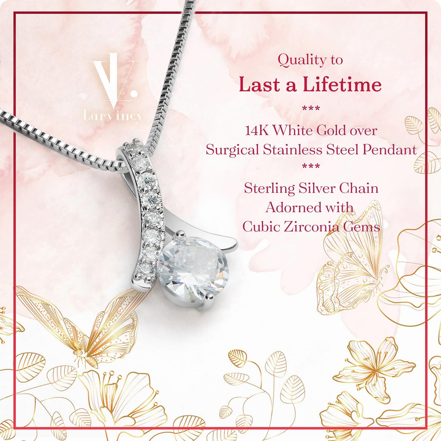 Larvincy To My Boyfriends Mom Necklace With Heartfelt Message & Elegant Box - Boyfriend Mom Gifts From Girlfriend On Birthday, Mothers Day, Christmas Or Special Occasion