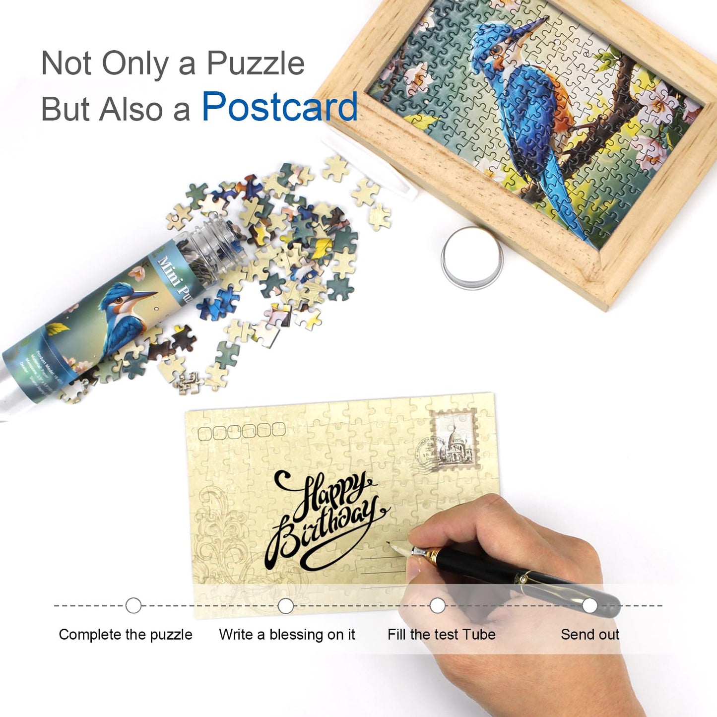 Mini Jigsaw Puzzles for Adults 150 Pieces (4 Packs) Small Jigsaw Puzzle Challenging Micro Puzzle Difficult Tiny Puzzle Home Decor Entertainment 6x4in