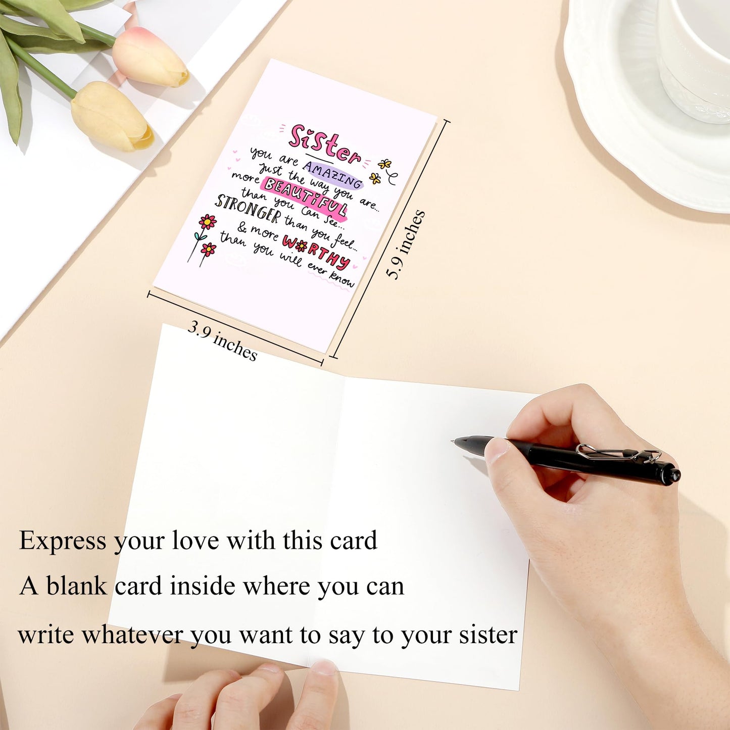 Sister Birthday Gifts, Christmas Birthday Gifts for Sister Sis, Mothers Day Ideas Present Basket Set of 6