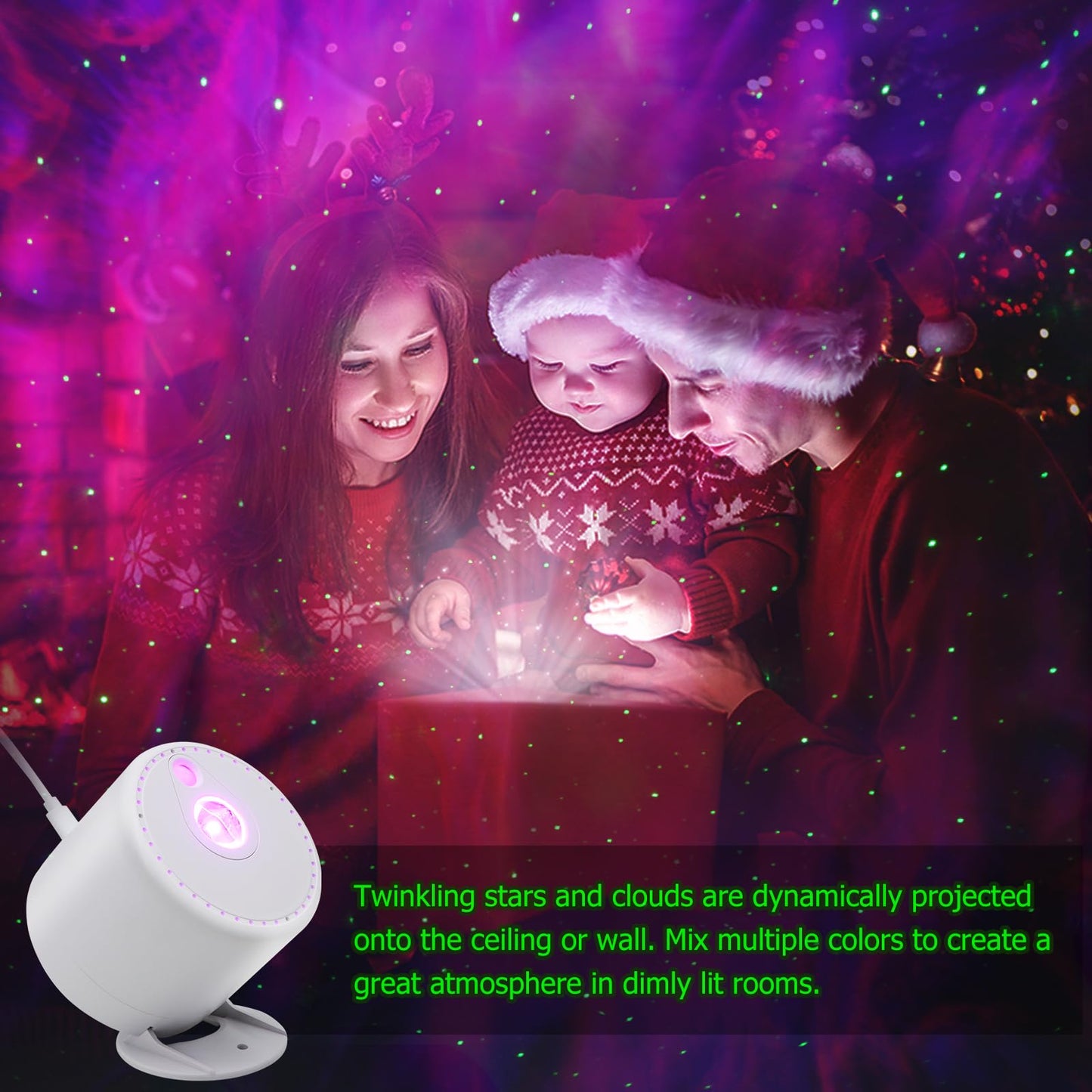 HERHOTER Galaxy Projector,Star Projector with Timer and Remote Control for Adults Bedroom Decoration, Party,Star Night Light