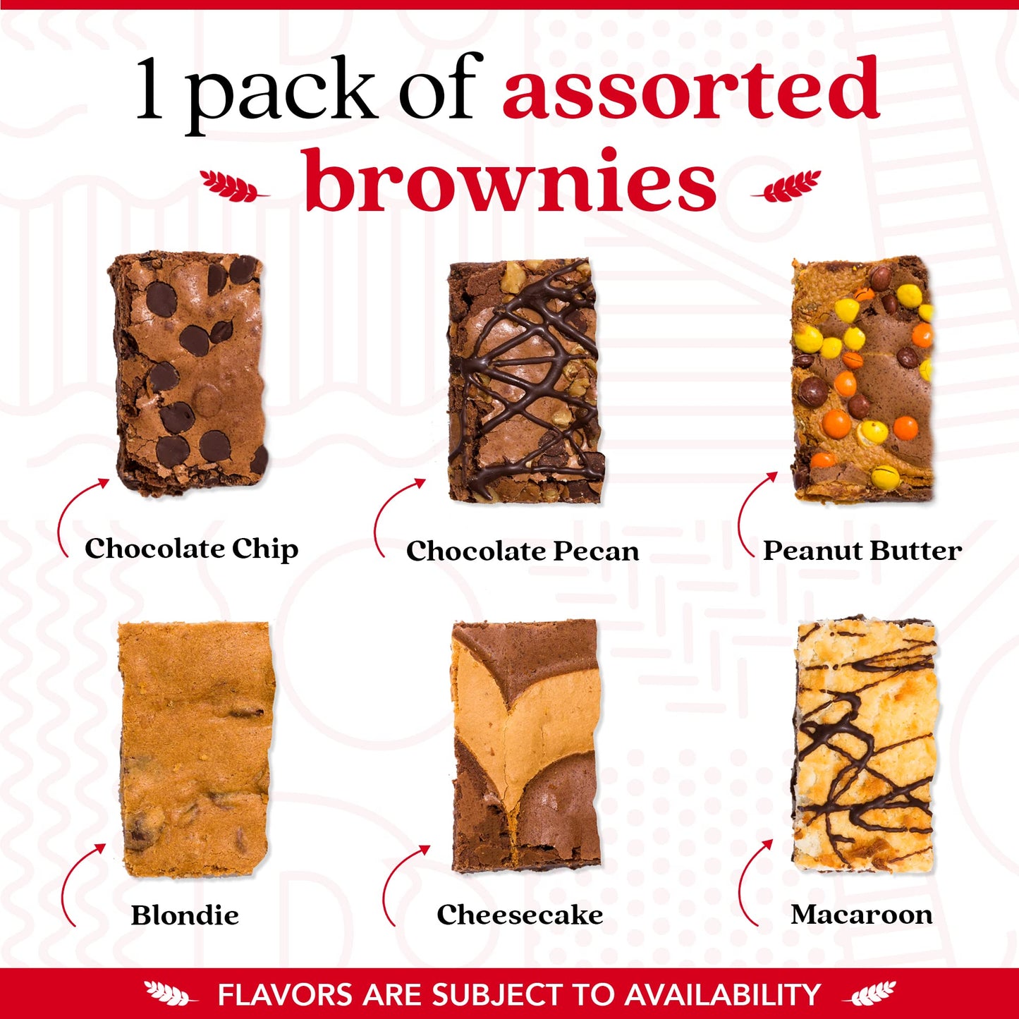 David's Cookies Assorted Brownies in Carton Box | Enjoy Our Delicious, Great for Sharing Freshly-Baked Assorted Brownie Snacks While Bonding With Friends And Family - Single Pack
