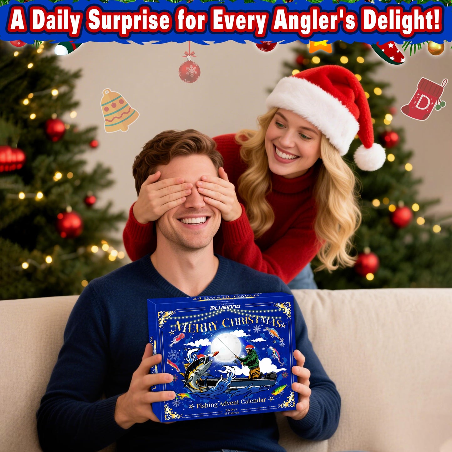 Advent Calendar 2025 Adult Fishing Advent Calendar Fishing Gifts For Men Teens Boys 24 Days Christmas Countdown Calendar Fishing Tackle Lures Gifts For Men