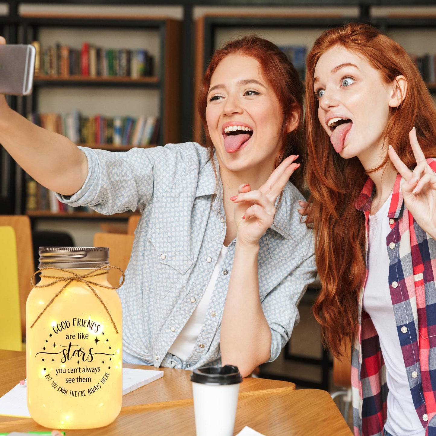 Maracco Friendship Gift, Mason Jar Night Lights for Friends, Best Friends Gift for Women, BFF, Coworker, Birthday Thanksgiving Gifts for Friends