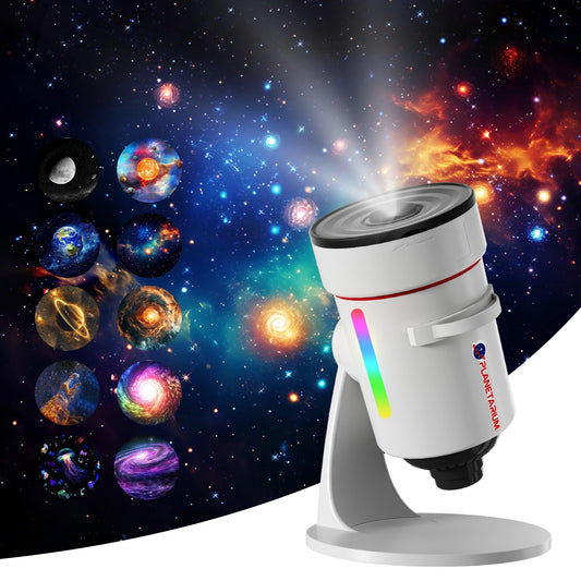 Galaxy Projector，Upgraded 4K HD Star Projector Lens, 10 Realistic Nebula Scenarios Room Lights，Timer off Controls&8-Color Night Light，Super Wide Ceiling Coverage for Bedrooms Home Theaters Kids Rooms