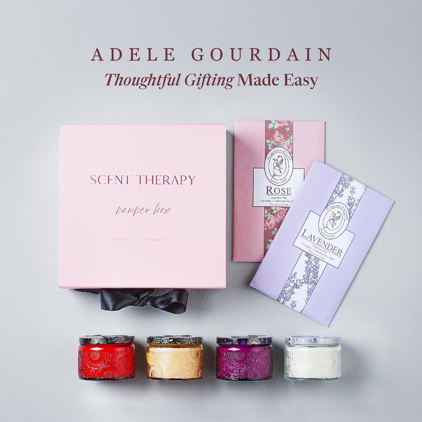 Aromatherapy Candle Gift Set for Women - Scented Home Decor & Pampering Present for Women's Day, Birthday, Bridesmaid, Anniversary with Sachets - Bridal Shower Gifts - Scented Candles for Home