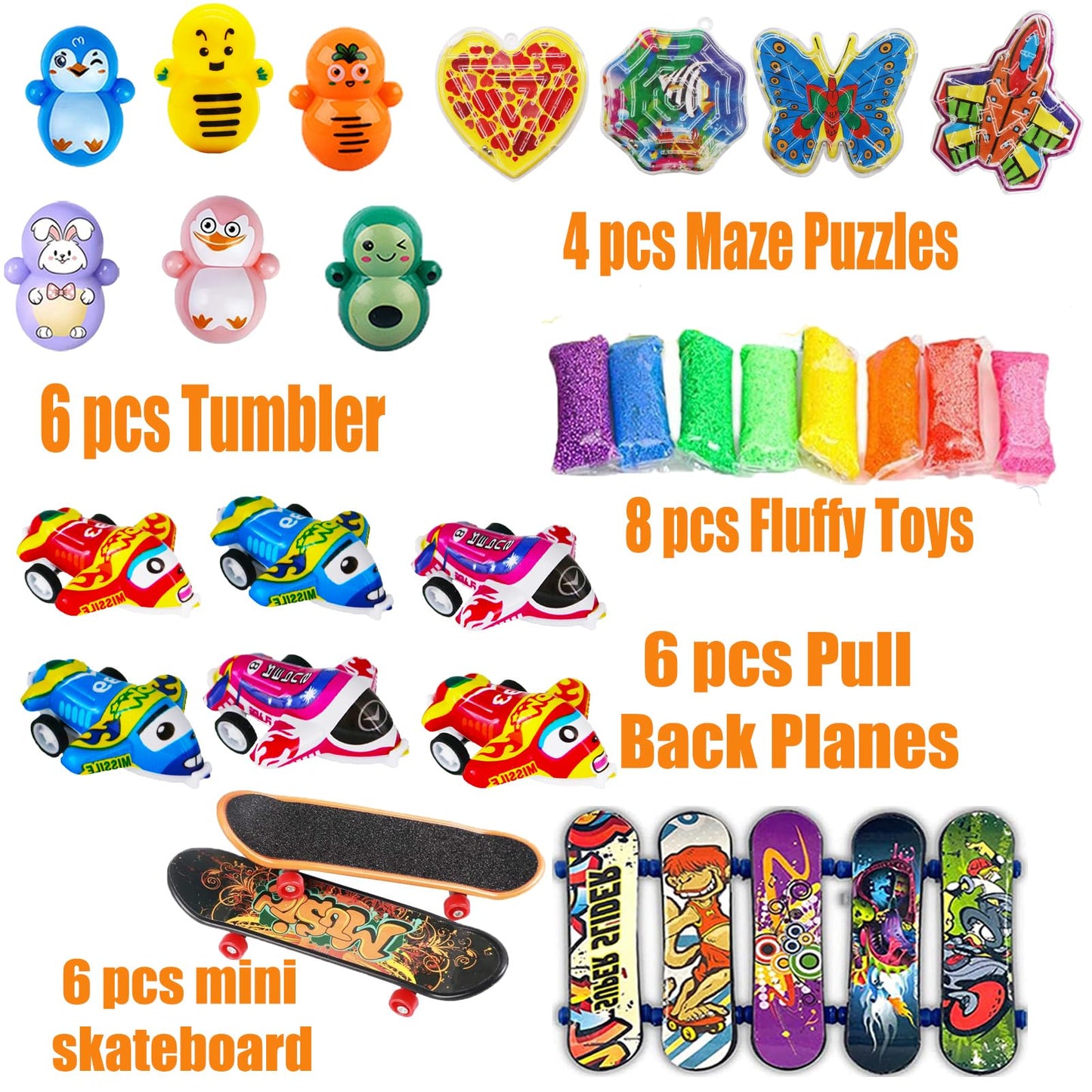 124 PCS Pop Party Favors for Kids, Fidget Treasure Box Toys for Classroom, Pinata Filler, Treasure Chest Carnival Prizes, Goodie Bag Stuffers, Prize Box Bulk Toys for Boys Girls 4-8-12