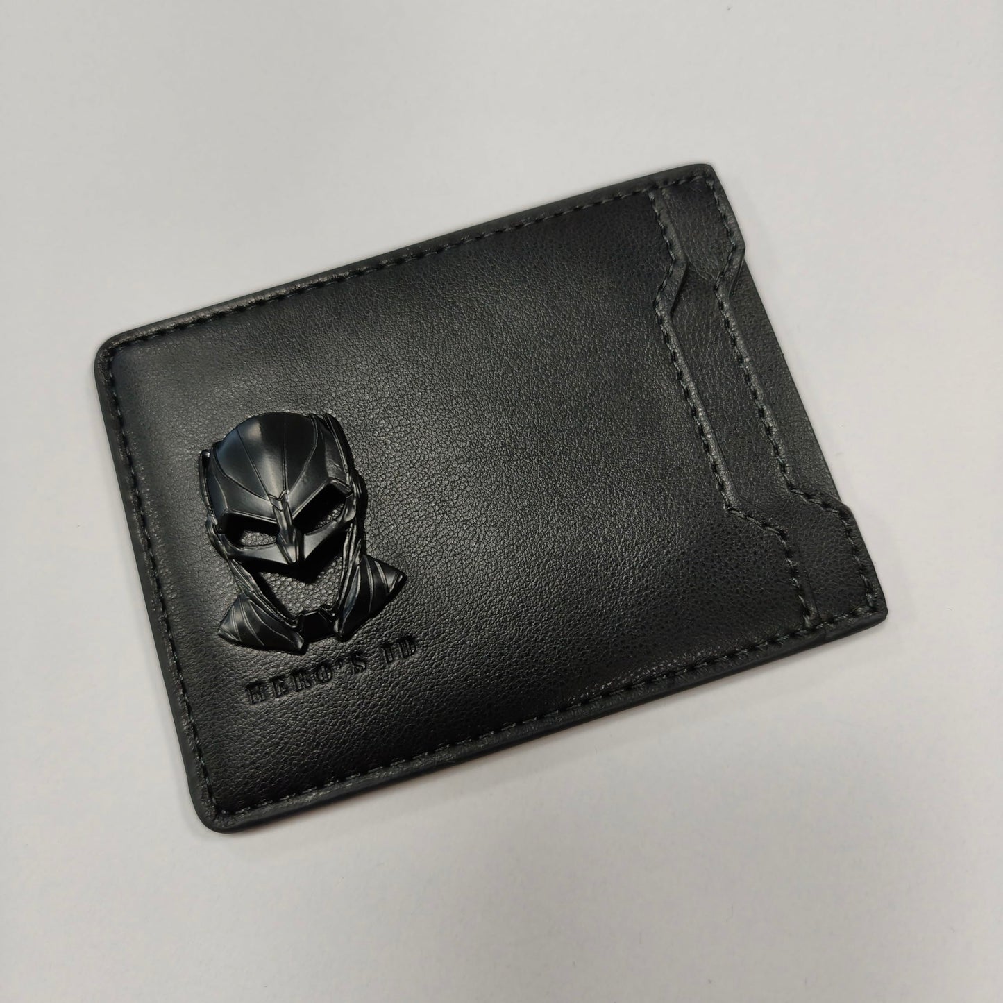 Leather Bat Wallet for Men Personalized Gift for Husband Unique Birthday Holiday Gift for Him Best for Anniversary and Christmas (3D Metalic Mask)