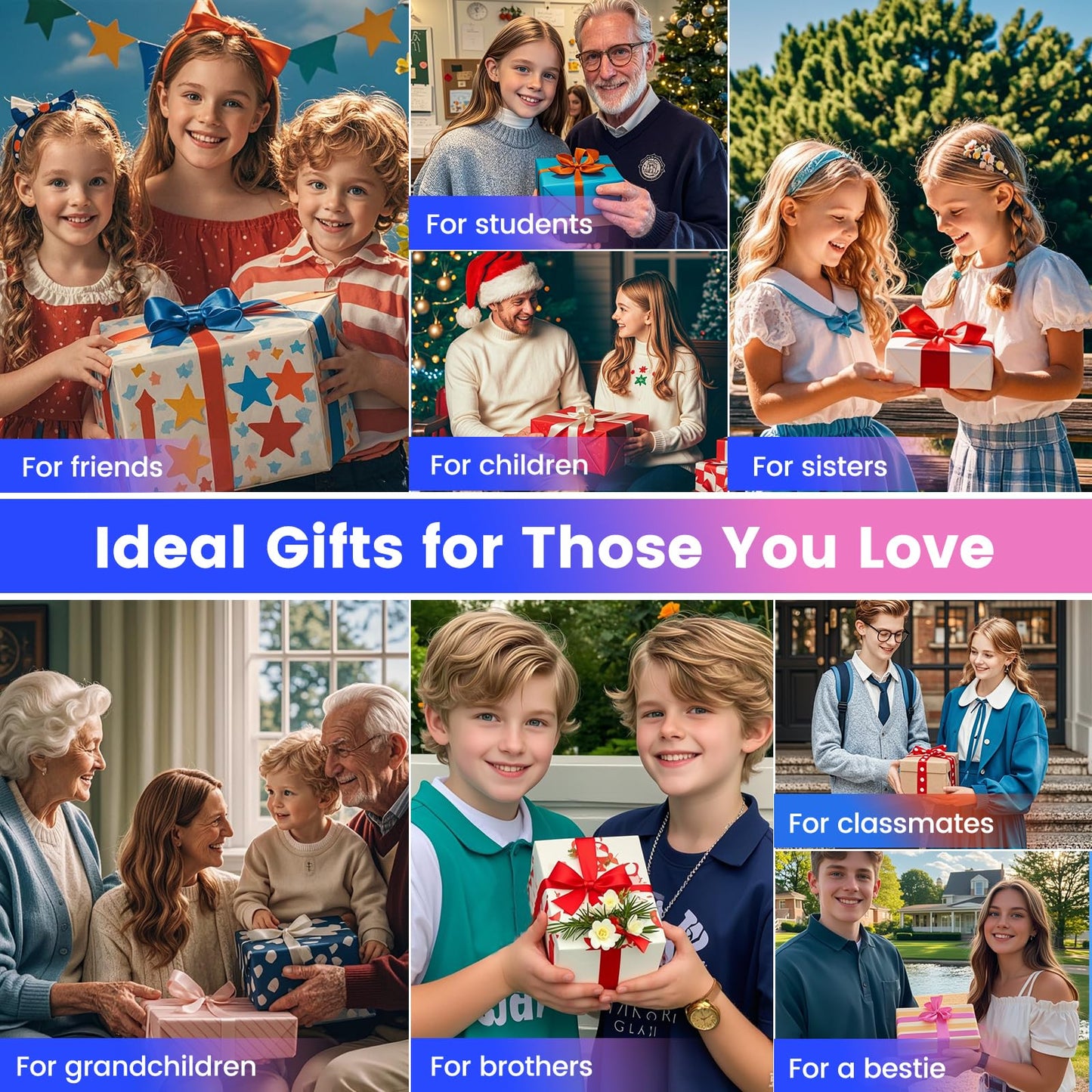 NWLAEWR Flying Orb Ball Toy, Hand Controlled Hover Ball with LED Lights, 360° Rotating Boomerang Globe, Mini Drone Spinner for Kids, Ideal Birthday & Festival Gift for Boys Girls, 2 Pack - Blue&Purple