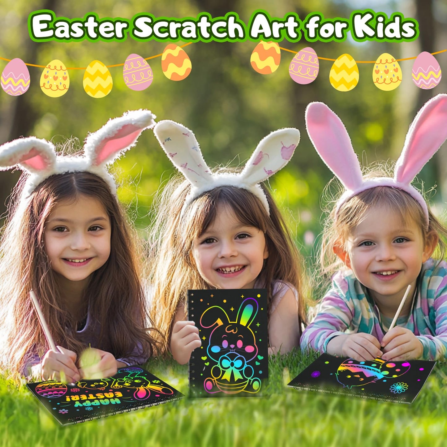 Scratch Art Party Favors for Kids: 24 Pack Rainbow Scratch Notebook Bulk Kids Craft School Supplies for Girls Boys 4-8 Years Old Kids Birthday Goodie Bags Christmas Gifts Classroom Prizes for Kids