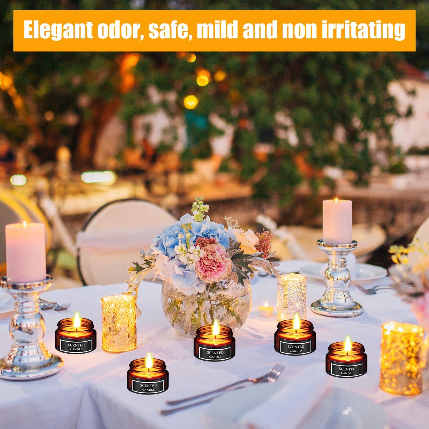 Conelist 24 Pieces Mini Candles Scented Candle Soy Wax Candles Aromatherapy Candles for Women Mini Candles Party Favors 4 Scents Long Lasting Soy Candle for Wedding Birthday Gifts Travel Anniversary