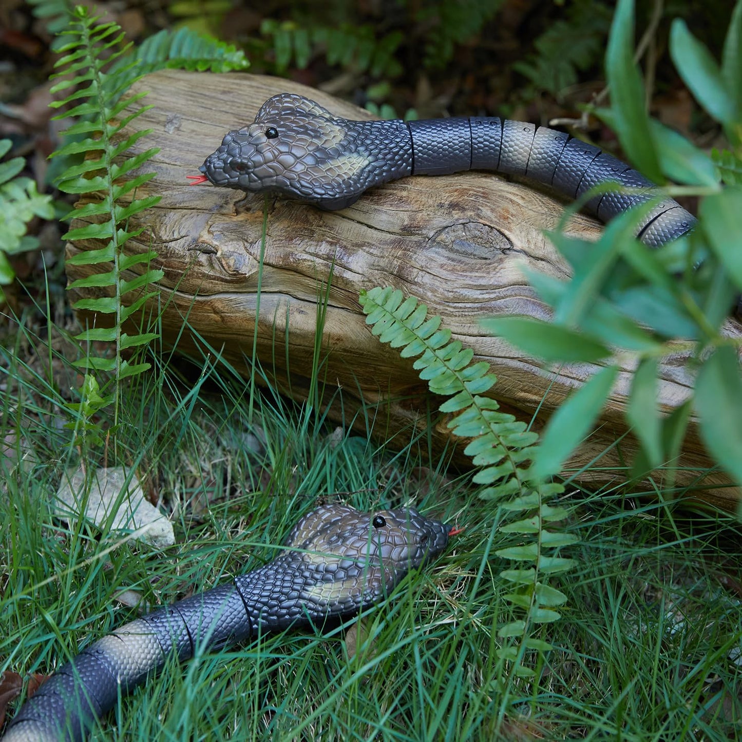 AMCHSURI Remote Control Snakes Realistic Rc Snake Prank Cobra Rechargeable Smart Sensing Cat Toy with Infrared Controller Snake Toys, Remote & Auto-Sensing Modes, Hilarious Prank Gifts for Boys Age 6+