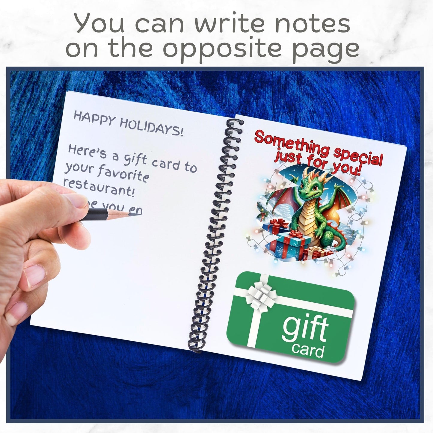 Featherstone Motifs Christmas Gift Card Book 5x7 inches with Stickers, Protective PVC Cover, and 20 Double Sided Sticky Dots - 8 Different Cover Design Options (Pink Holly Jolly)