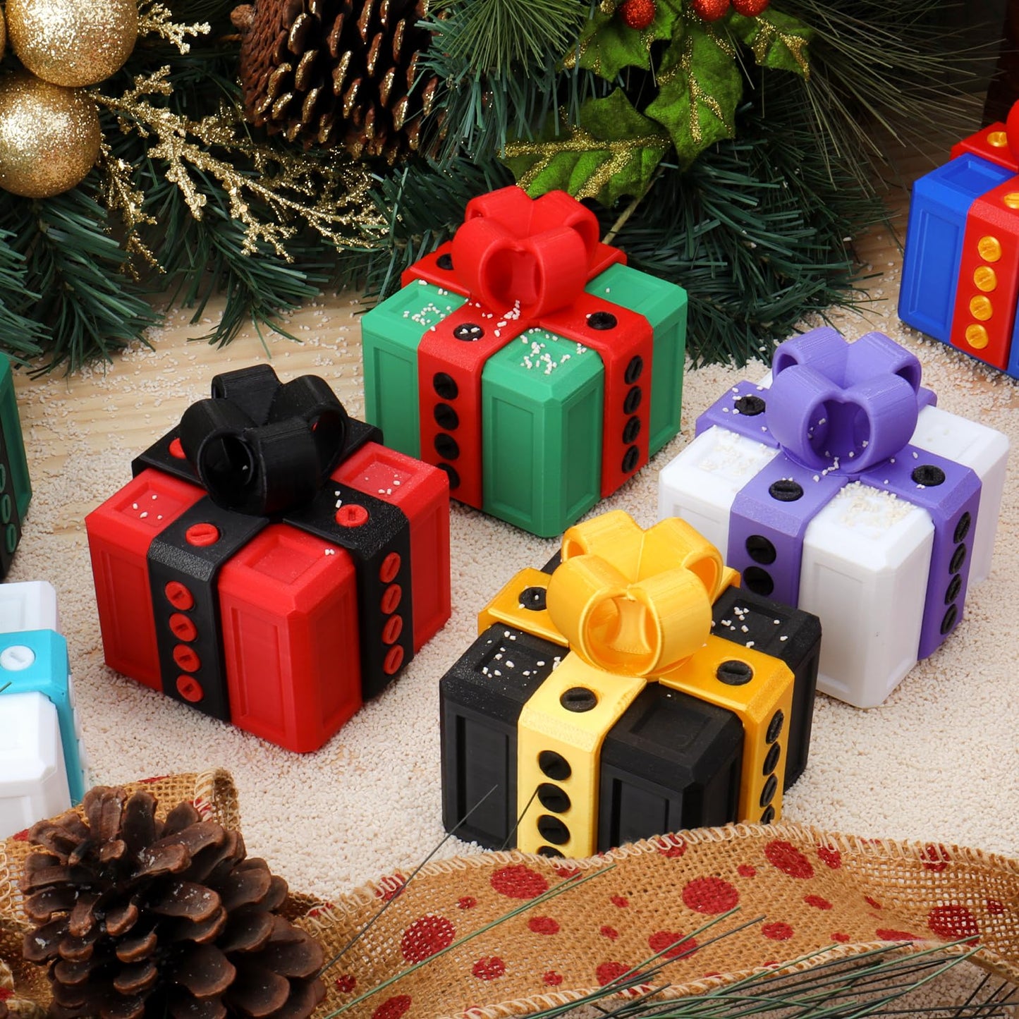 critigulf annoying kids Christmas gifts funny gift box for money and card holder.large gag prank case with screws. (black red)