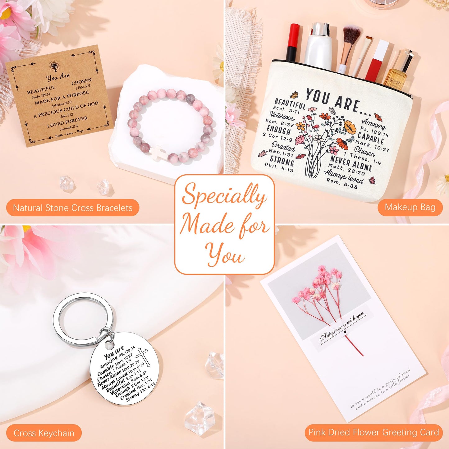 JTENGTOP Christian Religious Gifts for Women, Best Friend Sister Mom Christmas Birthday Gifts for Women Friendship Faith, Valentines Mothers Day Easter Ideas Present for Her Friends