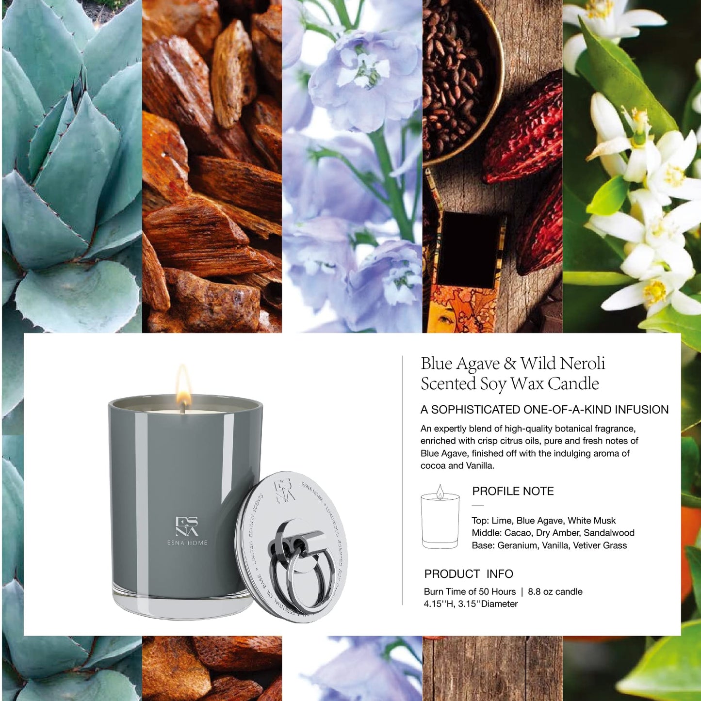 Luxury Christmas All Natural Scented Candles | 8.8oz 50 Hours Burn Lemongrass Soy Candles | Xmas Gifts for Her/Women Who Has Everything | Holiday Metal Lid Candle Housewarming Gift