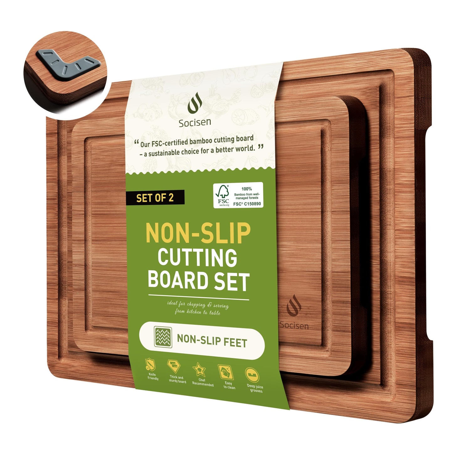 Bamboo Cutting Board Set Non Slip Feet Over Sink Gifts Best Mama Mommy Bonus Busy Mom Ever Christmas Xmas Birthday Law Step Stepmom Stepmother Who Have Everything Good Unique Useful Present