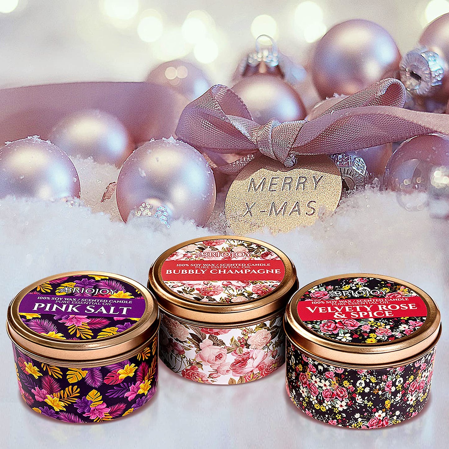 Briojoy Candle Gifts for Women - Unique Mothers Day, Valentines Day, Birthday Gift for Her Mom Wife Sister Girlfriend Daughter - Friendship Gift for Best Friend Bestie Coworker - Natural Soy Candle