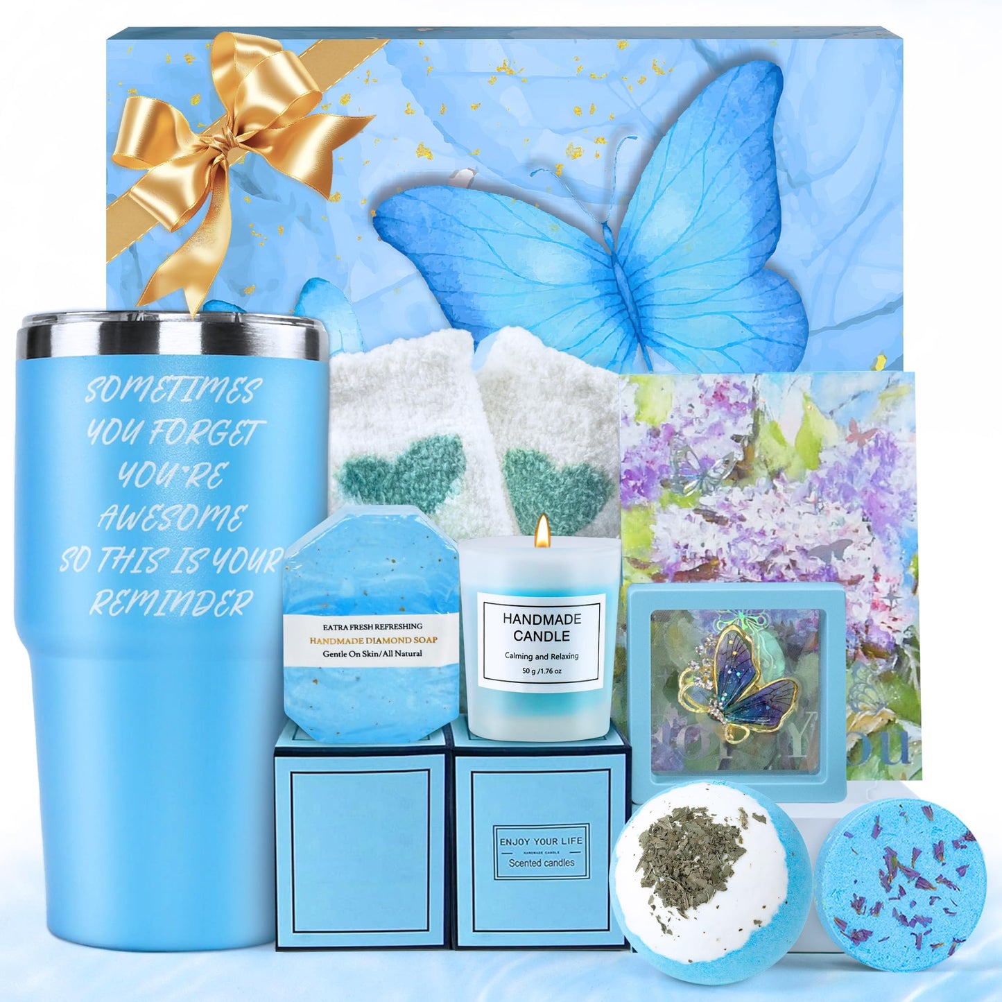 Birthday Gifts for Women Best Friends: Relaxation Spa Sets, Get Well Soon Basket, Friendship Self Care Package, Mothers Day Gifts for Mom - Wife - Grandma - Sister - Coworker - Secretary