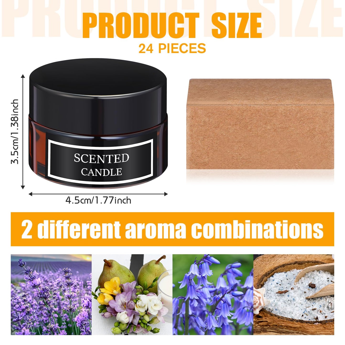 Conelist 24 Pieces Mini Candles Scented Candle Soy Wax Candles Aromatherapy Candles for Women Mini Candles Party Favors 4 Scents Long Lasting Soy Candle for Wedding Birthday Gifts Travel Anniversary