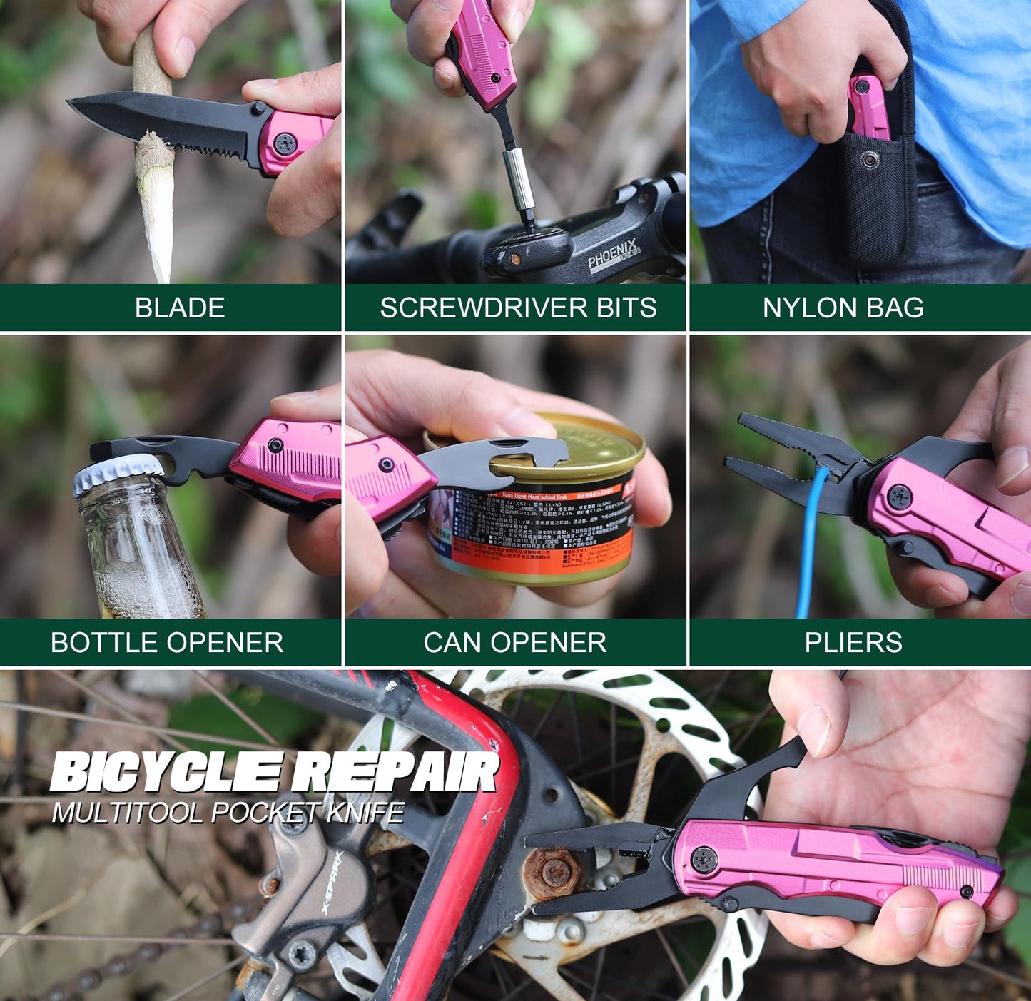 Gifts for Women Wife Mom Sister - Mothers Day Gift, Birthday Gift for Woman Girlfriend - Stocking Stuffers for Women, Womens Gifts for Christmas - Womens Stocking Stuffers, Pin'k Multitool Knife