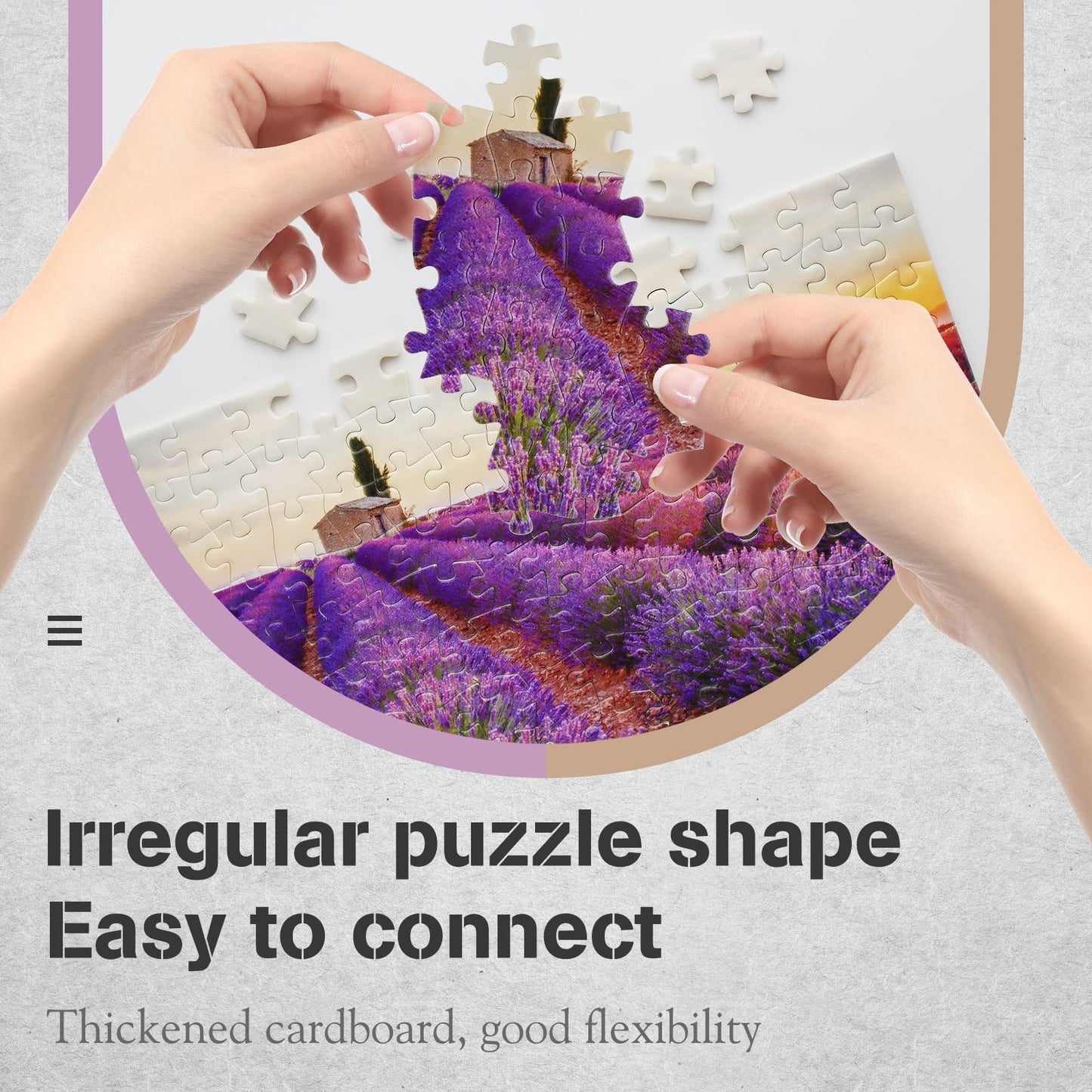 MISITU Small Jigsaw Puzzles for Adults Mini Puzzles 150 Pieces Micro Pieces Small Puzzle Challenging Difficult Puzzles Travel Puzzle Lavender Tulip Sunflowers Jigsaw Puzzle 6 x 4 inch 3 Pack