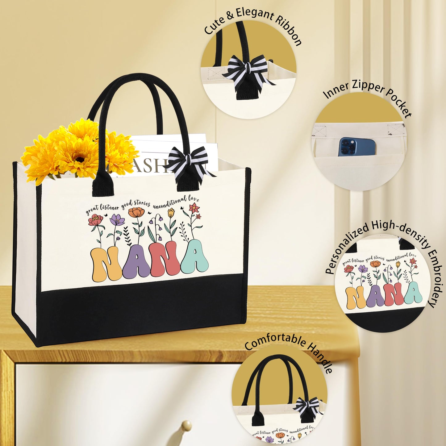 DOGMEM Nana Gifts Set for Grandma, Birthday Gifts for Nana from Granddaughter Grandson Grandchildren Grandkids Best Grandma Gift Set Christmas Gift for Her