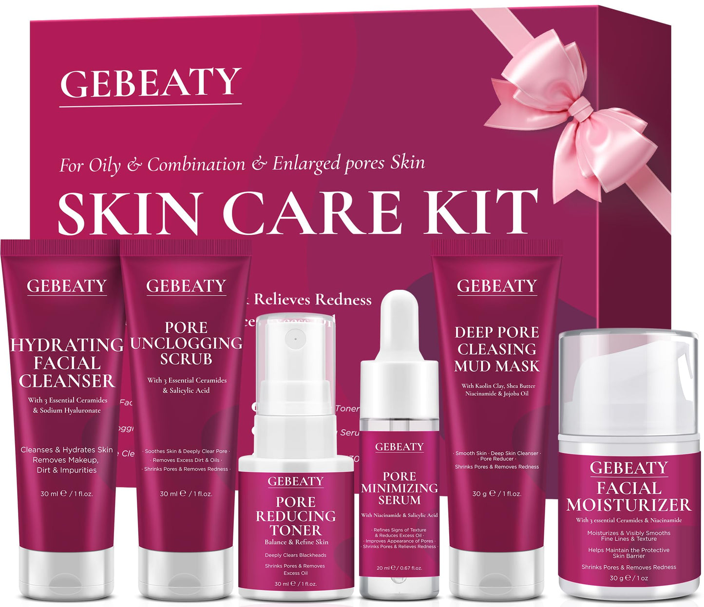 Skin Care Set,Women Girls Skin Care for Teens 10-12, Hydrate, Glow,Minimize Pore,Smooth,Travel Skincare,Birthday Teen Girl Gifts Trendy Stuff,Christmas Stocking Stuffers for Teens Teenage Tween Women