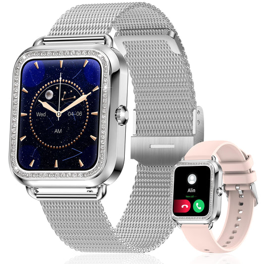 Smart Watch, Colesma 1.59" HD Smart Watches for Women, Answer/Make Call Fitness Tracker Watch for Android iPhone, Sleep/Heart Rate/SpO2/Blood Pressure Monitor, 180+ Dials, Waterproof Watches for Women