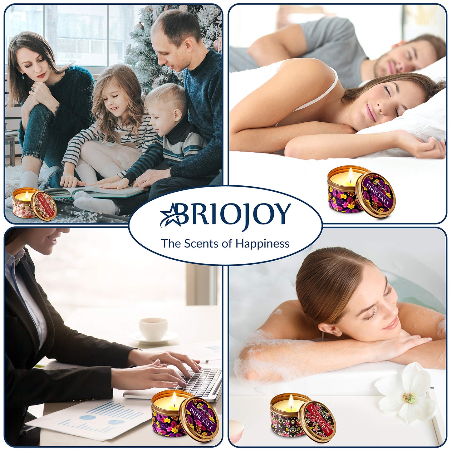 Briojoy Candle Gifts for Women - Unique Mothers Day, Valentines Day, Birthday Gift for Her Mom Wife Sister Girlfriend Daughter - Friendship Gift for Best Friend Bestie Coworker - Natural Soy Candle