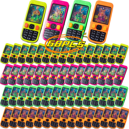 Nbguigdstr 68 Pcs Handheld Water Ring Games-Prize Treasure Box Toys,Birthday Return Gifts Party Favors,Christmas Stocking Goodie Bag Stuffers,Pinata Stuffers for Kids Classroom Students Bulk